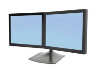 Ergotron DS Series DS100 Dual Monitor Desk Stand, Horizontal, 14 kg, 61 cm (24"), 75 x 75 mm, 100 x 100 mm, Schwarz