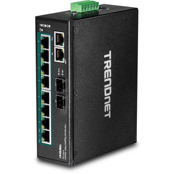 TRENDnet TI-PG102, Unmanaged, Gigabit Ethernet (10/100/1000), Vollduplex, Power over Ethernet (PoE), Wandmontage