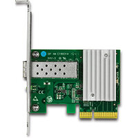 TRENDnet TEG-10GECSFP, Eingebaut, Kabelgebunden, PCI Express, Faser, 10000 Mbit/s, Grün, Silber