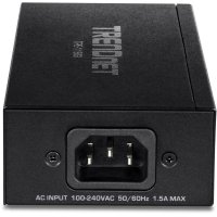 TRENDnet TPE-119GI, Gigabit Ethernet, 10,100,1000 Mbit/s, IEEE 802.3, IEEE 802.3ab, IEEE 802.3af, IEEE 802.3at, IEEE 802.3bt, IEEE 802.3u, Schwarz, PoE, Leistung, CE, FCC, ETL