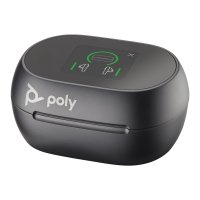 HP POLY Voyager Free 60+ UC M Carbon Black Earbuds +BT700 USB-A Adapter +Touchscreen-Ladeetui, Kabellos, Anrufe/Musik, Kopfhörer, Schwarz