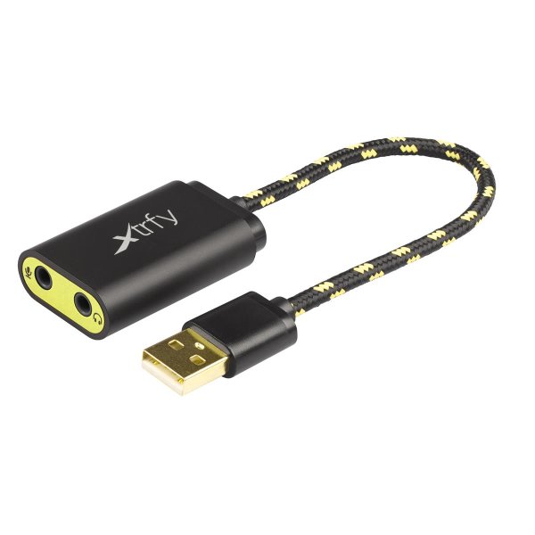 Xtrfy SC1, Schwarz, Gelb, USB, 2 x 3.5mm, Männlich, Weiblich, Gold