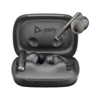 HP POLY Voyager Free 60 UC Carbon Black Earbuds +BT700 USB-C Adapter +Basic-Ladeetui, Kabellos, Anrufe/Musik, Kopfhörer, Schwarz