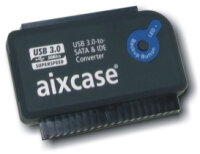 Aixcase AIX-BLUSB3SI-PS, USB, SATA, Schwarz, PC, 62 mm,...