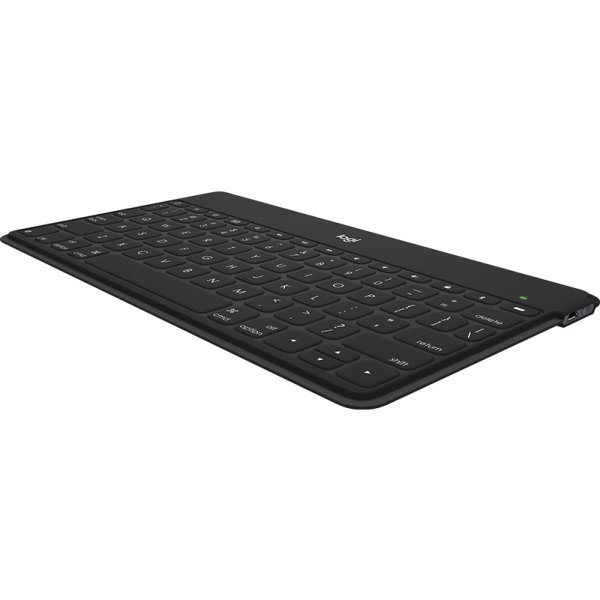 Logitech Keys-To-Go, QWERTY, Dänisch, Finnisch, Nordisch, Schwedisch, 1,7 cm, 1,2 mm, Jede Marke, Schwarz