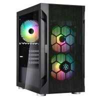 SilverStone FARA H1M PRO, Micro Tower, PC, Schwarz, micro ATX, Mini-DTX, Mini-ITX, Kunststoff, Stahl, Multi