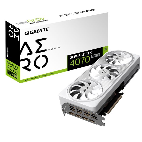 Gigabyte AERO GeForce RTX 4070 SUPER OC 12G, GeForce RTX 4070 SUPER, 12 GB, GDDR6X, 192 Bit, 7680 x 4320 Pixel, PCI Express 4.0