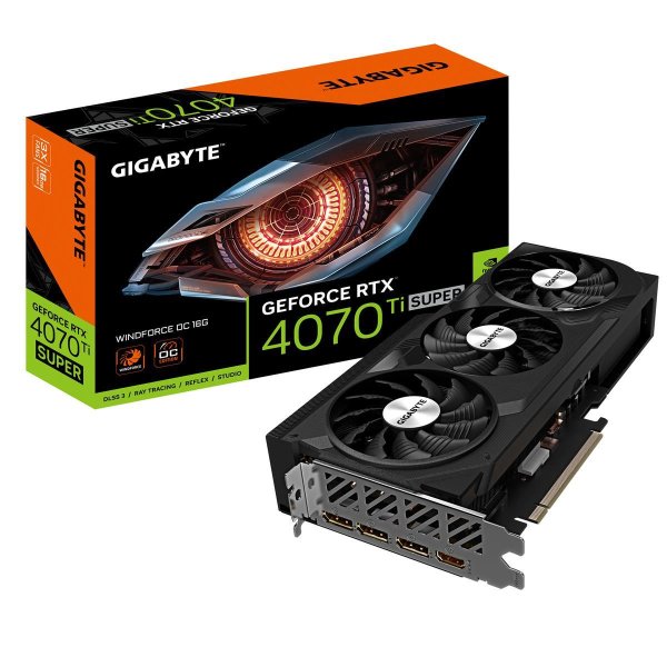 Gigabyte GeForce RTX 4070 Ti SUPER WINDFORCE OC 16G, GeForce RTX 4070 Ti SUPER, 16 GB, GDDR6X, 256 Bit, 7680 x 4320 Pixel, PCI Express 4.0