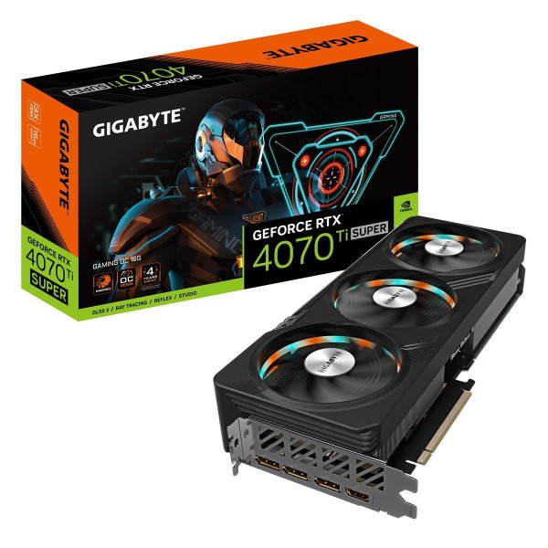 Gigabyte GAMING GeForce RTX 4070 Ti SUPER OC 16G, GeForce RTX 4070 Ti SUPER, 16 GB, GDDR6X, 256 Bit, 7680 x 4320 Pixel, PCI Express 4.0