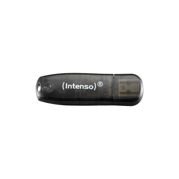 Intenso Rainbow Line, 16 GB, USB Typ-A, 2.0, 28 MB/s, Kappe, Schwarz