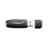 Intenso Rainbow Line, 16 GB, USB Typ-A, 2.0, 28 MB/s, Kappe, Schwarz