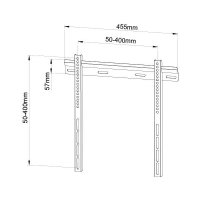 Techly ICA-PLB-114M, 58,4 cm (23"), 139,7 cm (55"), 45 kg, 75 x 75 mm, 400 x 400 mm, Schwarz