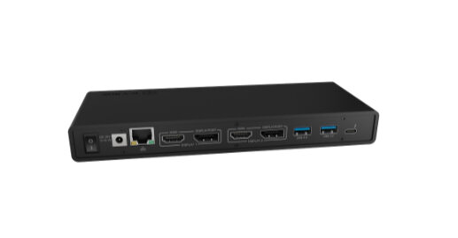 ICY BOX IB-DK2245AC, Kabelgebunden, USB 3.2 Gen 1 (3.1 Gen 1) Type-C, 65 W, 3,5 mm, 10,100,1000 Mbit/s, Schwarz