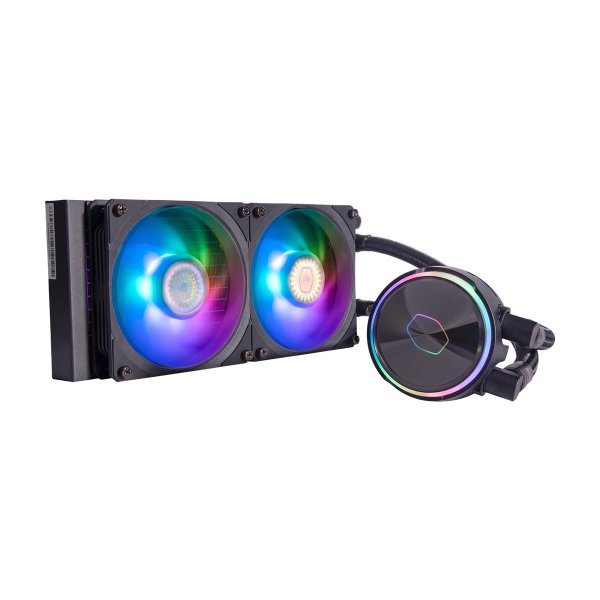 Cooler Master MasterLiquid PL240 Flux, Liquid cooling kit, 12 cm, 2300 RPM, 32 dB, 72,37 cfm, Schwarz