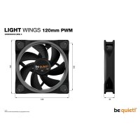 Be Quiet! Light Wings | 120mm PWM, Ventilator, 12 cm,...