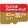 SanDisk Extreme Plus, 32 GB, MicroSDHC, UHS-I, 100 MB/s, 90 MB/s, Schockresistent, Temperaturbeständig, Wasserdicht