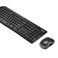 Logitech Wireless Combo MK270, Volle Größe (100%), Kabellos, USB, QWERTY, Schwarz, Maus enthalten