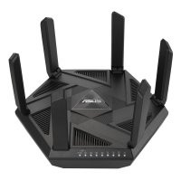 ASUS RT-AXE7800, Wi-Fi 6E (802.11ax), Tri-Band (2,4 GHz/5 GHz/6 GHz), Eingebauter Ethernet-Anschluss, Schwarz, Tabletop-Router