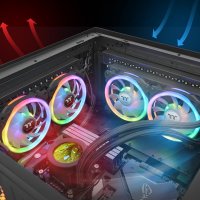 Thermaltake SWAFAN 14 RGB, Ventilator, 14 cm, 500 RPM, 2000 RPM, 34,5 dB, 77,6 cfm