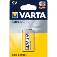 Varta Superlife 9V, Einwegbatterie, 9V, Zink-Karbon, 9 V,...