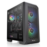 Thermaltake View 300 MX, Midi Tower, PC, Schwarz, ATX, EATX, micro ATX, Mini-ITX, Acrylnitril-Butadien-Styrol (ABS), SPCC, Gehärtetes Glas, Multi