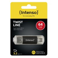 Intenso 3539490, 64 GB, USB Type-A / USB Type-C, 3.2 Gen...