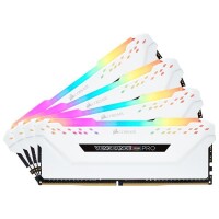 Corsair Vengeance RGB CMW32GX4M4C3200C16W, 32 GB, 4 x 8 GB, DDR4, 3200 MHz, 288-pin DIMM, Weiß