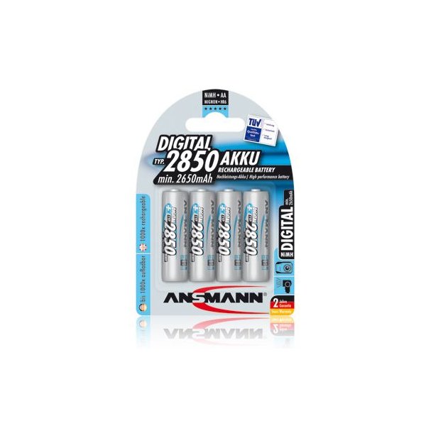 Ansmann 5035092, Nickel-Metallhydrid (NiMH), 4 Stück(e), 2850 mAh, Silber, 14.5 x 50.5