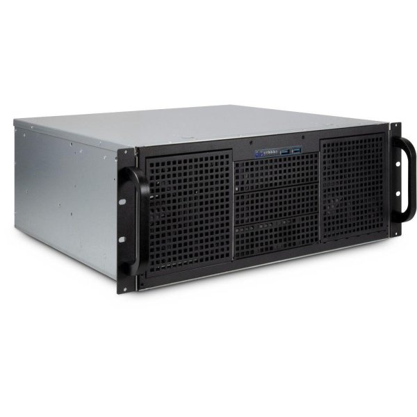 Inter-Tech 4U 40240, Rack, Server, Schwarz, Grau, ATX, micro ATX, Mini-ATX, Mini-ITX, Stahl, Alarm, HDD, Netzwerk, Leistung