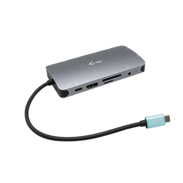 i-tec Metal USB-C Travel Nano Dock HDMI/VGA with LAN + Power Delivery 100 W, Kabelgebunden, USB 3.2 Gen 1 (3.1 Gen 1) Type-C, 100 W, 3,5 mm, Silber, MicroSD (TransFlash), SD