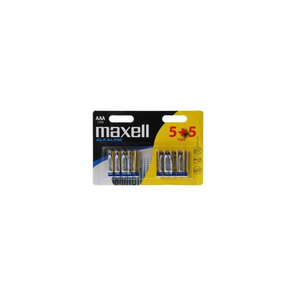 Maxell AAA, Einwegbatterie, Alkali, 1,5 V, 10 Stück(e), Mehrfarben, 10 mm