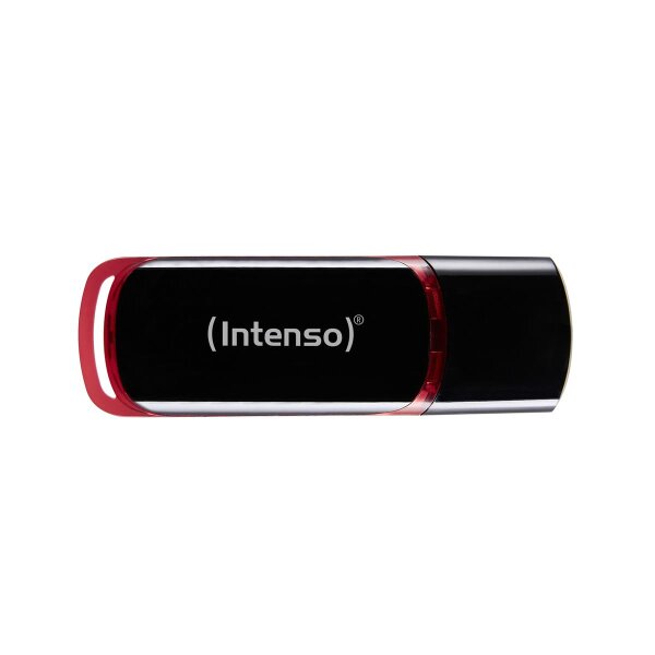 Intenso 16GB USB2.0, 16 GB, USB Typ-A, 2.0, 28 MB/s, Kappe, Schwarz, Rot