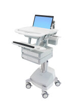 Ergotron StyleView, Multimedia-Wagen, Aluminium, Grau, Weiß, Aluminium, Kunststoff, Zink Stahl, Laptop, 10 kg, 43,9 cm (17.3")