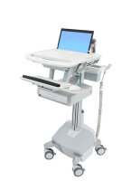 Ergotron StyleView, Multimedia-Wagen, Aluminium, Grau, Weiß, Aluminium, Kunststoff, Zink Stahl, Laptop, 9,1 kg, 43,9 cm (17.3")