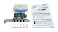 Exsys EX-11044, PCIe, USB 3.2 Gen 1 (3.1 Gen 1),...