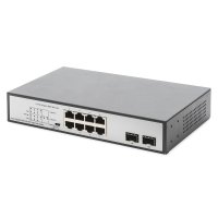 DIGITUS 8-Port Gigabit PoE Netzwerkswitch, Desktop,...