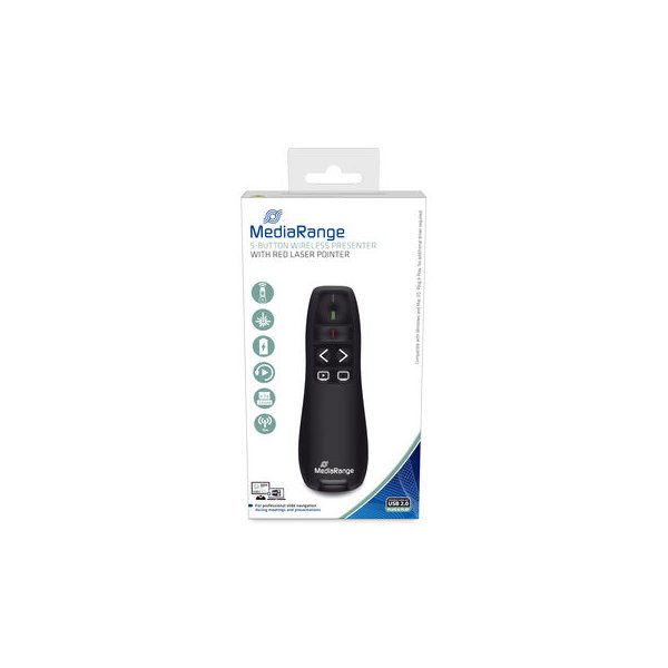 MEDIARANGE MROS220, RF, USB, 15 m, Schwarz