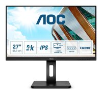 AOC U27P2CA, 68,6 cm (27"), 3840 x 2160 Pixel, 4K Ultra HD, LED, 4 ms, Schwarz