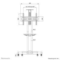 Neomounts Mobiler Flachbild Ständer, 50 kg, 81,3 cm (32"), 190,5 cm (75"), 200 x 200 mm, 600 x 400 mm