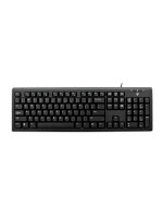 V7 USB/PS2 Tastatur schwarz – TUV-GS, Volle Größe (100%), Kabelgebunden, USB, QWERTZ, Schwarz