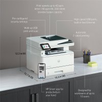 HP LaserJet Pro MFP 4102fdn Drucker, Laser, Monodruck, 1200 x 1200 DPI, Farbkopieren, A4, Weiß