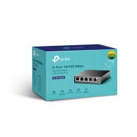 TP-LINK 5-Port 10/100Mbps Desktop Switch mit 4-Port PoE, Unmanaged, Fast Ethernet (10/100), Vollduplex, Power over Ethernet (PoE)