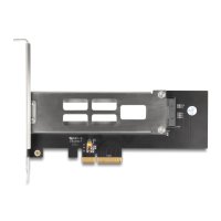 Delock 47028, PCIe, M.2, Männlich, PCIe 4.0, Schwarz, Metallisch, Passiv