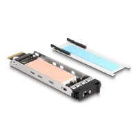 Delock 47028, PCIe, M.2, Männlich, PCIe 4.0, Schwarz, Metallisch, Passiv