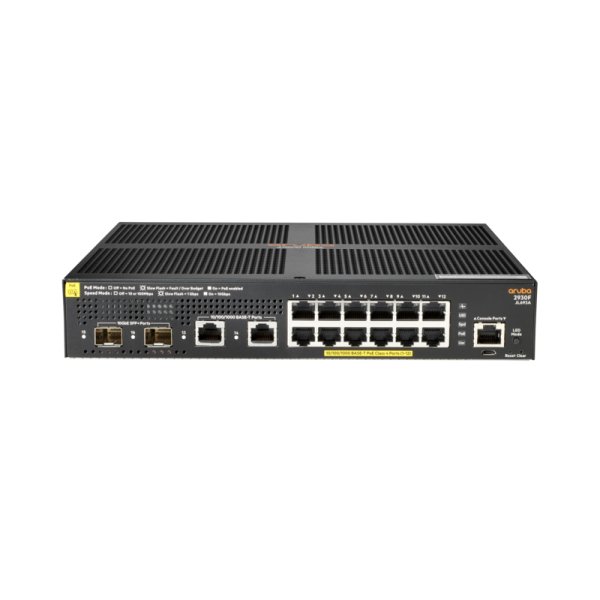 HPE 2930F 12G PoE+ 2G/2SFP+, Managed, L3, Gigabit Ethernet (10/100/1000), Power over Ethernet (PoE), Rack-Einbau, 1U