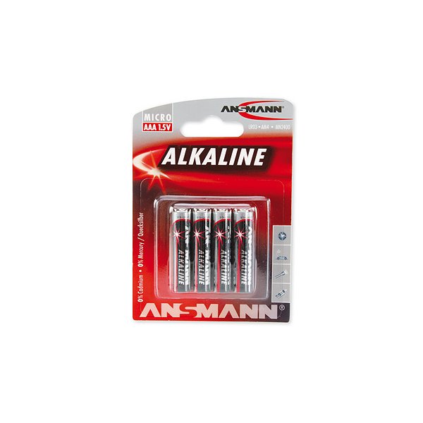 Ansmann 5015553, Einwegbatterie, Alkali, 1,5 V, 4 Stück(e), Mehrfarben, 10,5 mm