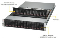 Supermicro SuperStorage Server 2028R-E1CR48L, Intel® C612, LGA 2011 (Socket R), QuickPath Interconnect (QPI), 55 MB, Intel® Xeon®, E5-2600