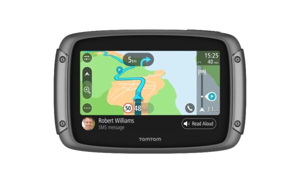 TomTom Rider 500, CAT, Tschechisch, Dänisch, Deutsch, Niederländisch, Englisch, Spanisch, Finnisch, Französisch,..., Ganz Europa, 10,9 cm (4.3"), 480 x 272 Pixel, MicroSD (TransFlash), 16 GB