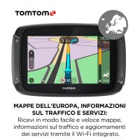 TomTom Rider 500, CAT, Tschechisch, Dänisch, Deutsch, Niederländisch, Englisch, Spanisch, Finnisch, Französisch,..., Ganz Europa, 10,9 cm (4.3"), 480 x 272 Pixel, MicroSD (TransFlash), 16 GB