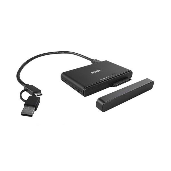 Lindy 43359, SSD, Serial ATA III, M.2, USB 3.2 Gen 2 (3.1 Gen 2) Type-C, Schwarz, Aluminium, Kunststoff